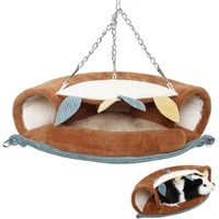 1 piece hamster hammock plush warm small animal hanging bed creative cage nest supplies for hamster hedgehog rabbits dutch rats