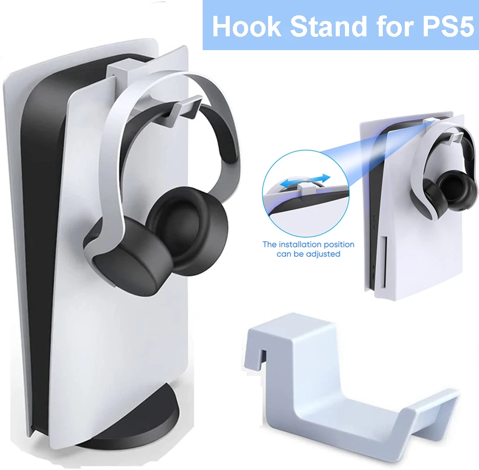 ps5 game controller headset hanger holder simple lightweight headphone hook display stand for playstation 5 console accessories free global shipping