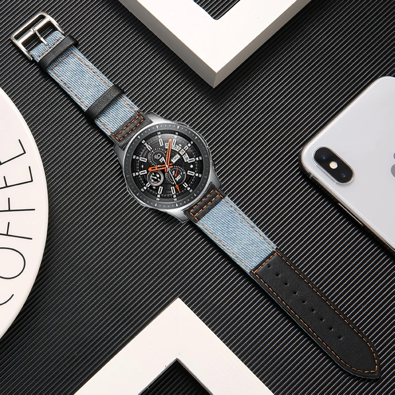 22 мм часы ремешок для смарт-часов Samsung galaxy watch 46mm шестерни S3 frontier huawei gt 2/2e Pro 3 45