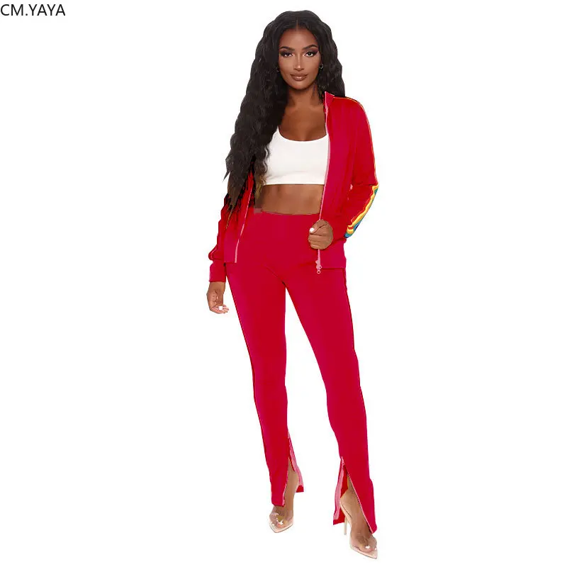 Женский спортивный костюм для активного отдыха CM.YAYA комплект из двух предметов в