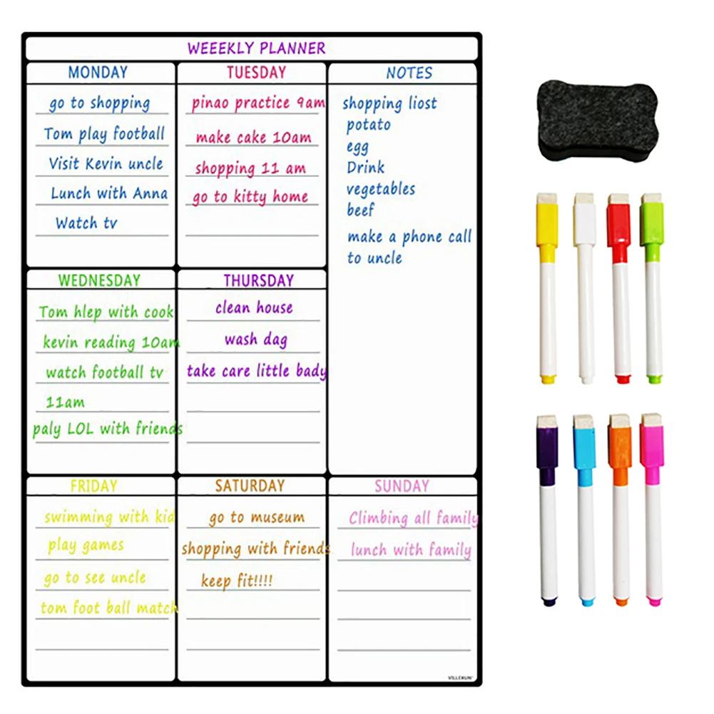 Магнитная доска для кухни холодильника многофункциональный календарь на неделю