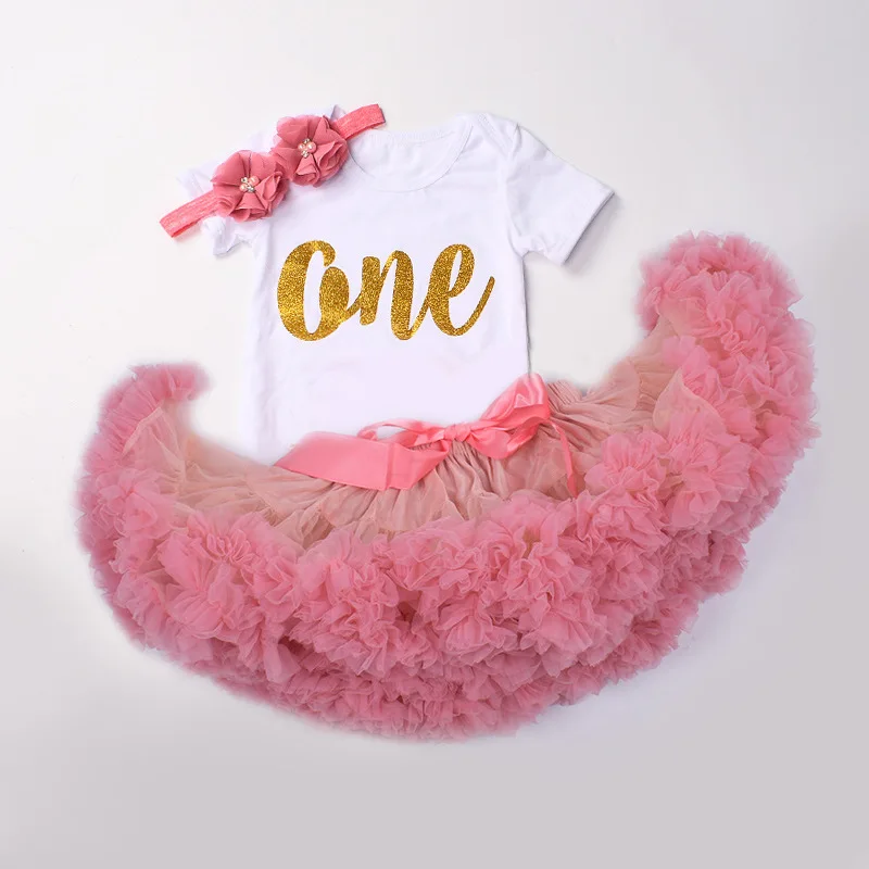 

Lovely Baby girl cotton tutu skirt Romper 2pcs set 0-24M infant outfits jumpsuit birthday party gifts for newborn kids