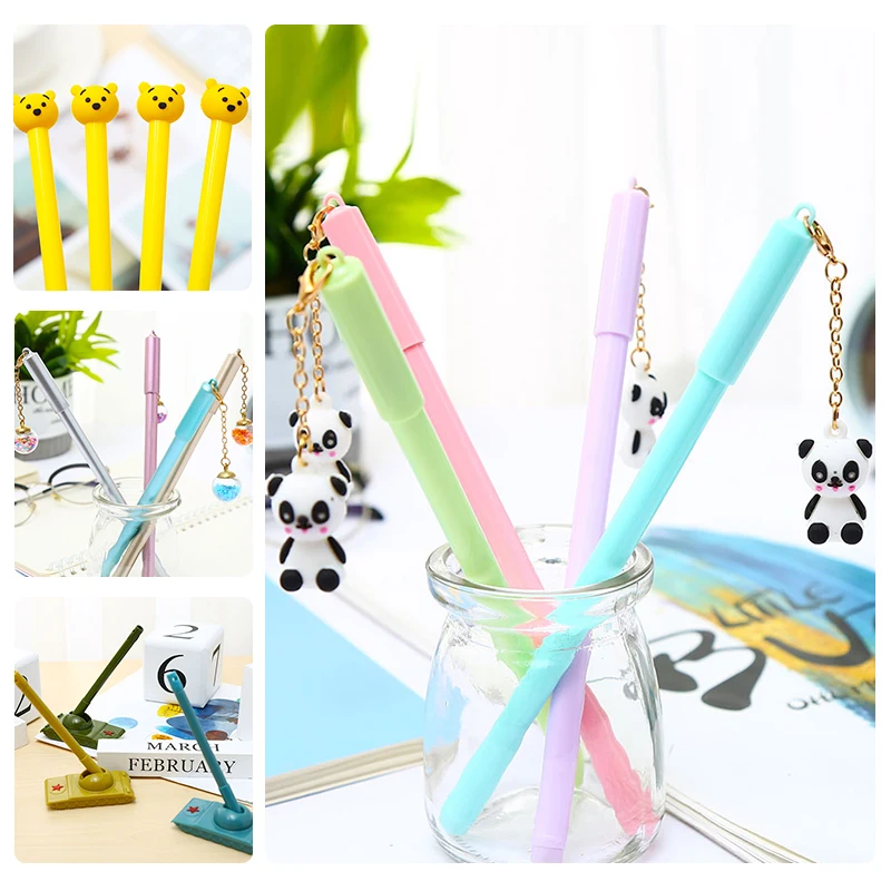 Новинка милые гелевые ручки Kawaii с единорогом пандой фламинго плюшевым медведем