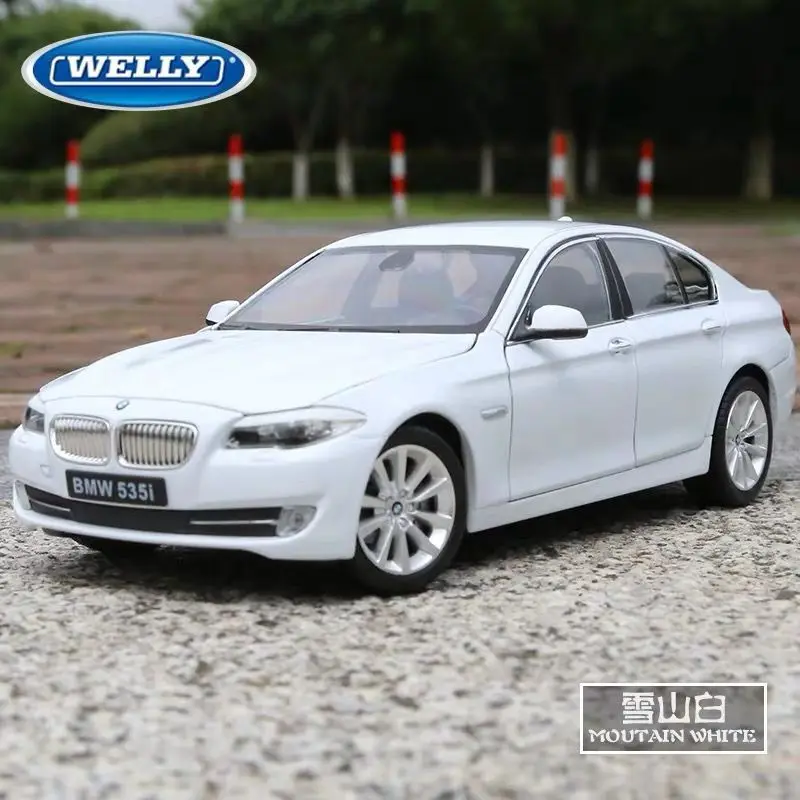 WELLY 1:24 BMW 535i белый автомобильный брелок для автомобильных ключей имитационная