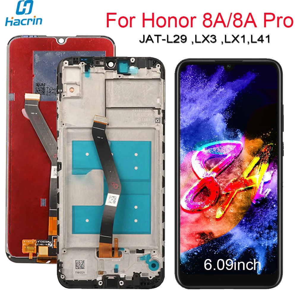 Экран для Huawei Honor 8A ЖК дисплей с сенсорным экраном и дигитайзером в сборе Pro JAT L29