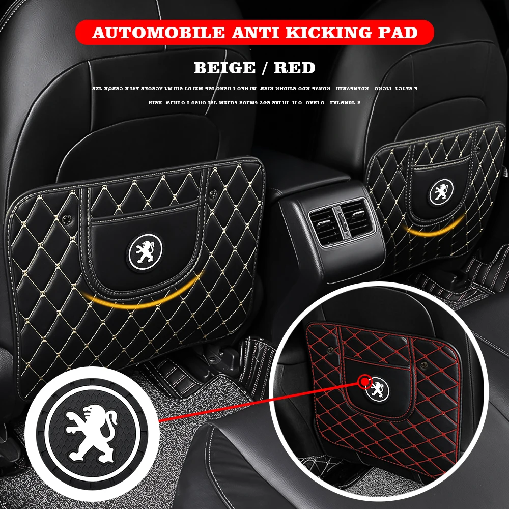 

1PC Car Seat Back Cover Protector Mat Anti-Kick Pad Mud Dirt Cushion Accessories For Peugeot 107 108 206 207 301 308 307 407 408