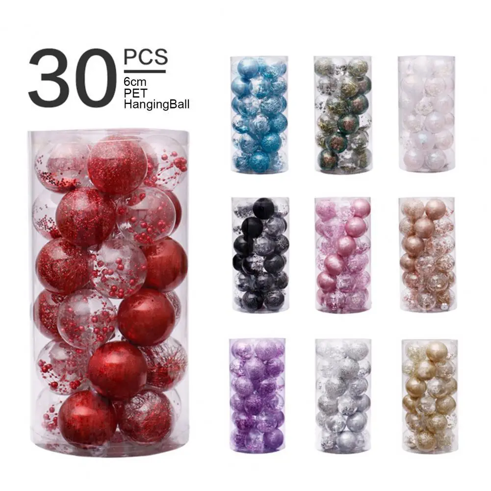 

Christmas Style Bright-colored Exquisite Shatterproof Hanging Ball Pendant for Decoration