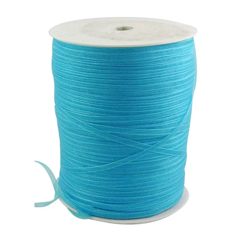 Pandahall лента из органзы, галлония, белый, черный, 1/"(3 мм); 1000 ярдов/рулон(914,4 м/рулон