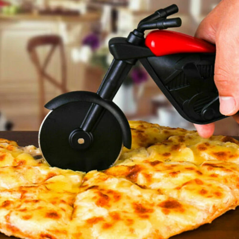 

Stainless Steel Pizza Cutter Motorcycle-shaped Pizza Cake Slicer Roller Cutter Kitchen Tools THIN889