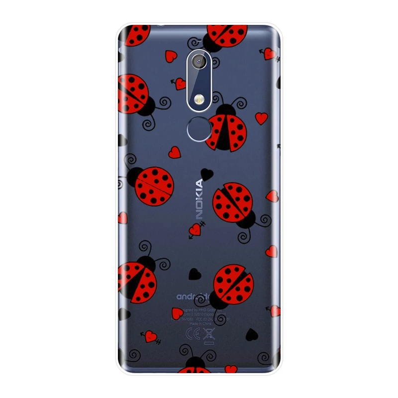 Чехол для телефона Nokia 7 1 6 5 3 2 Plus Мягкая силиконовая задняя крышка с Пчелкой