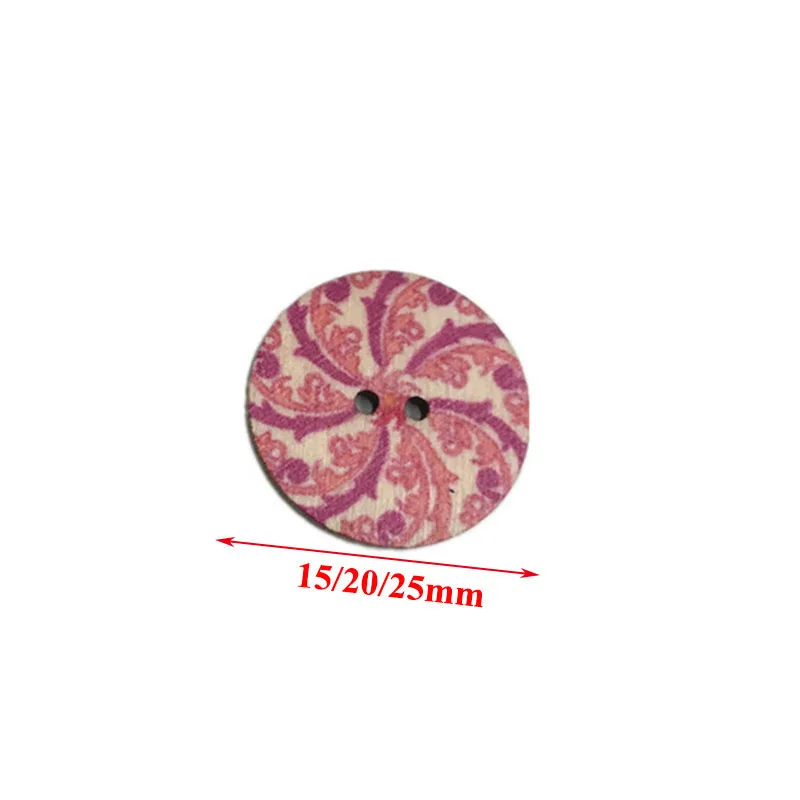

Fashion Vintage Wooden Buttons 2 Holes Flower Painting Round Buttons for Clothes DIY Decorative Buttons DIY Sewing Craft 1 Bag