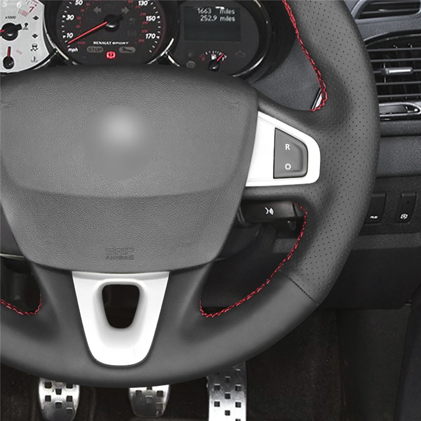 Ручное шитье из натуральной кожи черного цвета для Renault Megane 3 (Coupe) RS 2010-2016 |