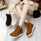 Ботинки женские зимние, без застежек, плюшевые, без застежек