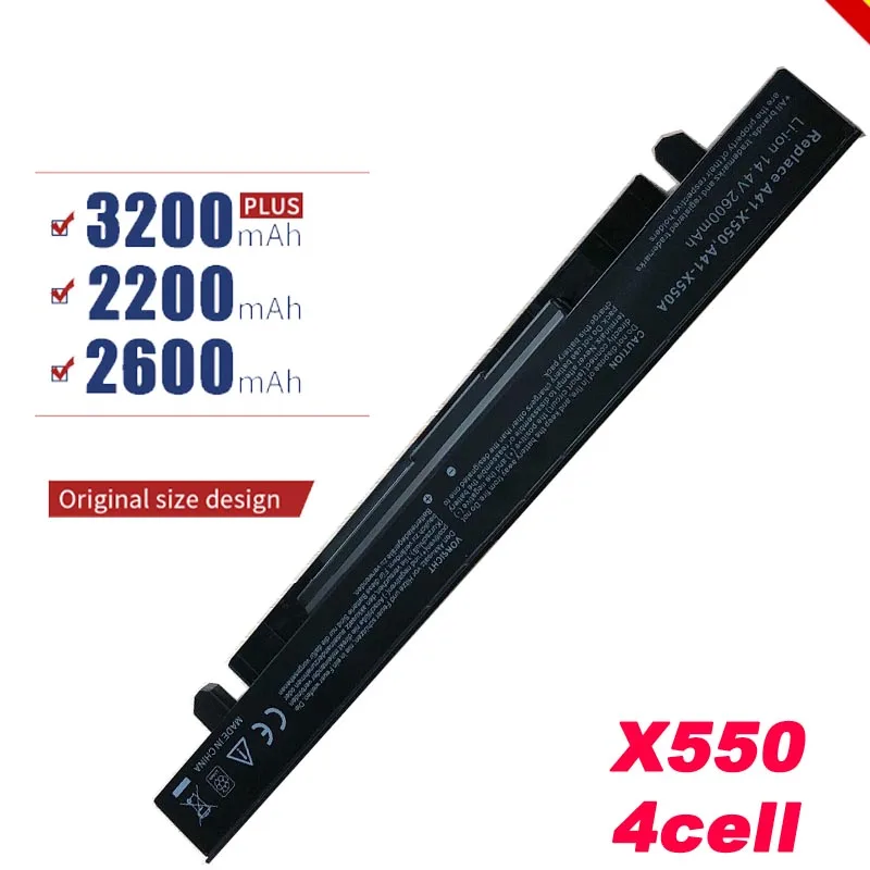 

HSW New 4 CELLS Battery For Asus A41-X550 A41-X550A A450 A550 F450 F550 F552 K550 P450 P550 R409 R510 X450 X550 fast shipping