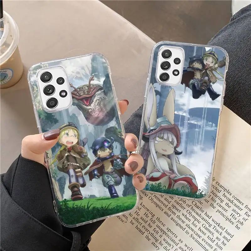 

Made in Abyss Anime Manga Cartoon Phone Case Transparent For Samsung s21 ultra s20 fe s10 Plus a52 a51 a12 a71 Note 20 Shell