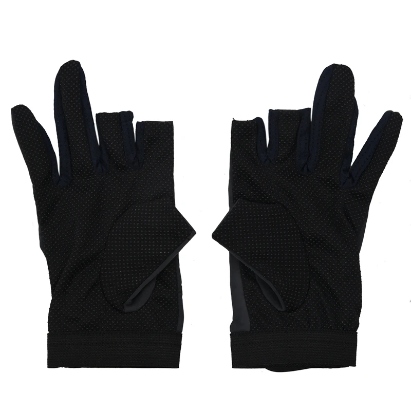 SODIAL(R) 2 шт резиновые точки Нескользящие ладони два пальца Рыболовные Перчатки