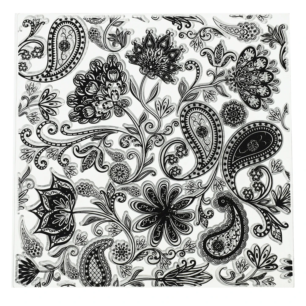 

Mandala Paisley Flower Texture Mat Polymer Clay Stamp Sheet Designer DIY Jewelry Ceramic Pottery Tools Emboss Impression Plate