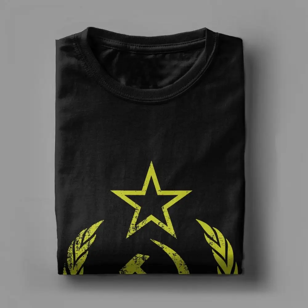 Новинка футболка коммунистического флага молоток серп Мужская из 100% хлопка