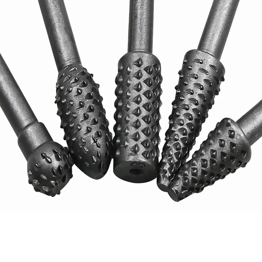

5pcs / set Head Diameter 1/4" 6mm Woodworking Drills Bits Wood Carving Micro Rotary Cutter Burr Dremel Tools Set