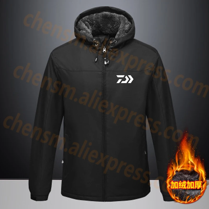 

DAIWA DawaFishing Clothing Winter Autumn Winter Waterproof Warm Fishing Jackets Men Fleece Thick Outdoor Fishing Shirts S-5XL