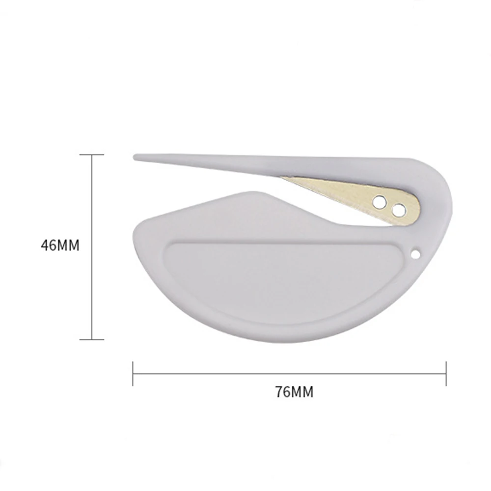 

2pcs/lot Plastic Letter Opener Mini Sharp Letter Mail Envelope Opener Safety Papers Guarded Cutter Blade Office Equipment