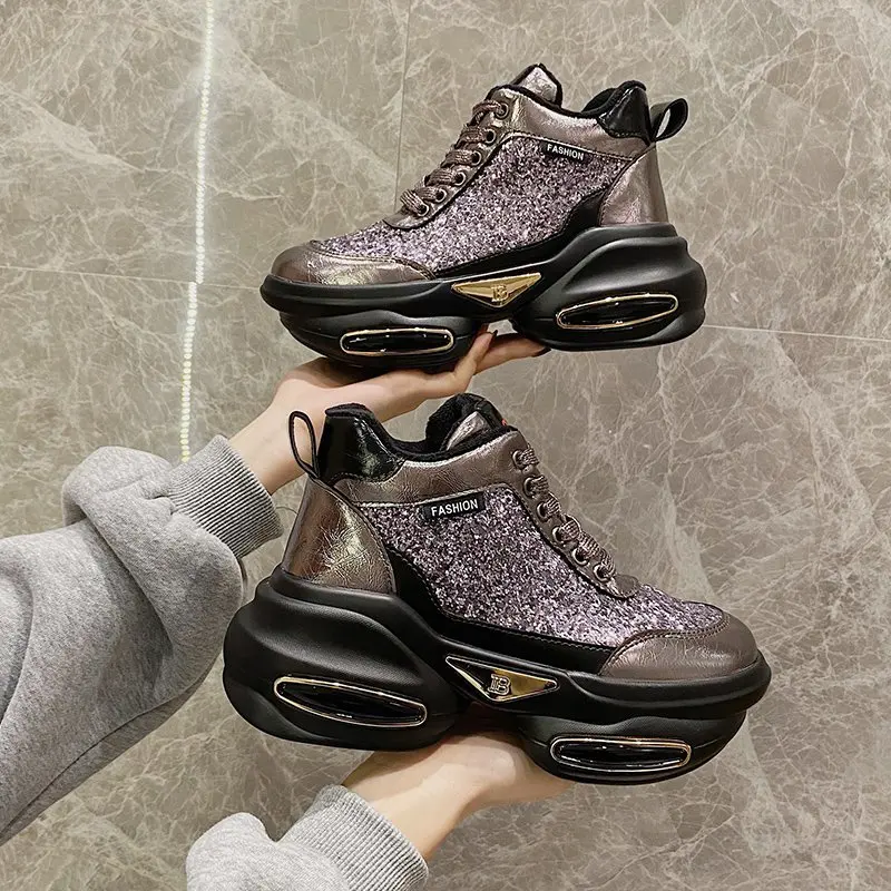 

High heels platform platform polyurethane sports shoes women's shoes running shoes casual sports shoes X694