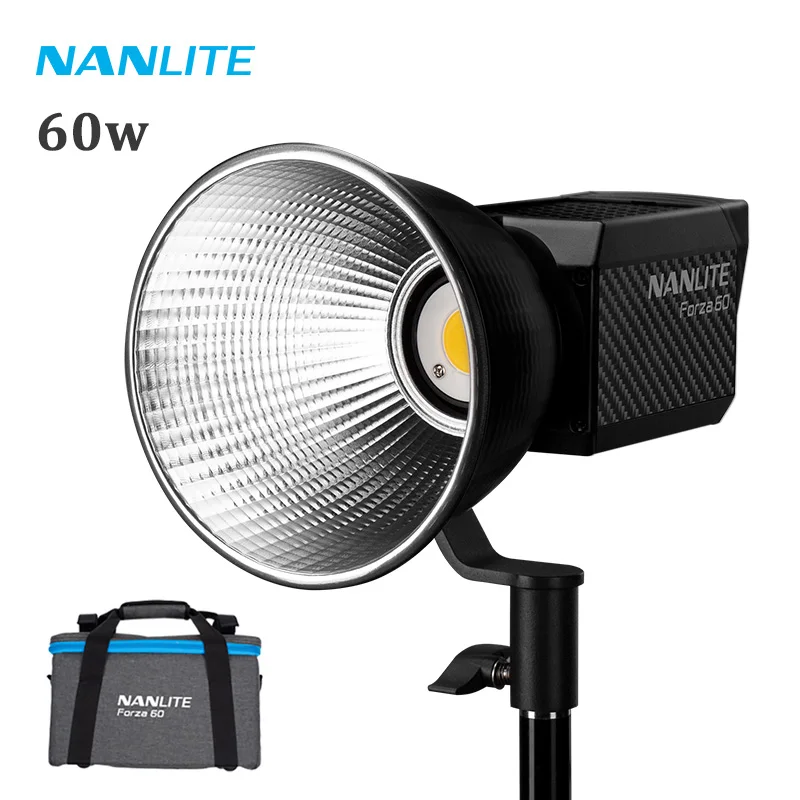 

Светодиодный прожсветильник Тор Nanlite Forza 60 60 Вт 5600K, лампа для фотосъемки Nanguang, Светодиодный прожектор для камеры, профессиональный студийны...