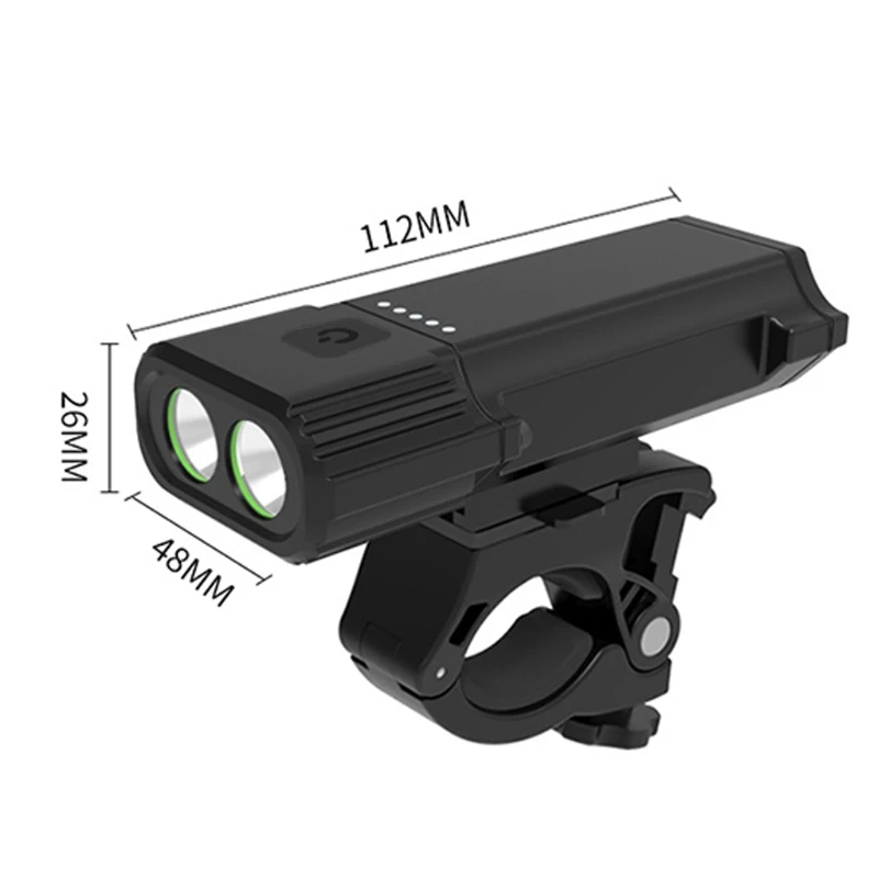 

Bike Front Lamp IP65 Waterproof LED Headlight Rear Light Taillight 2400 Lumens