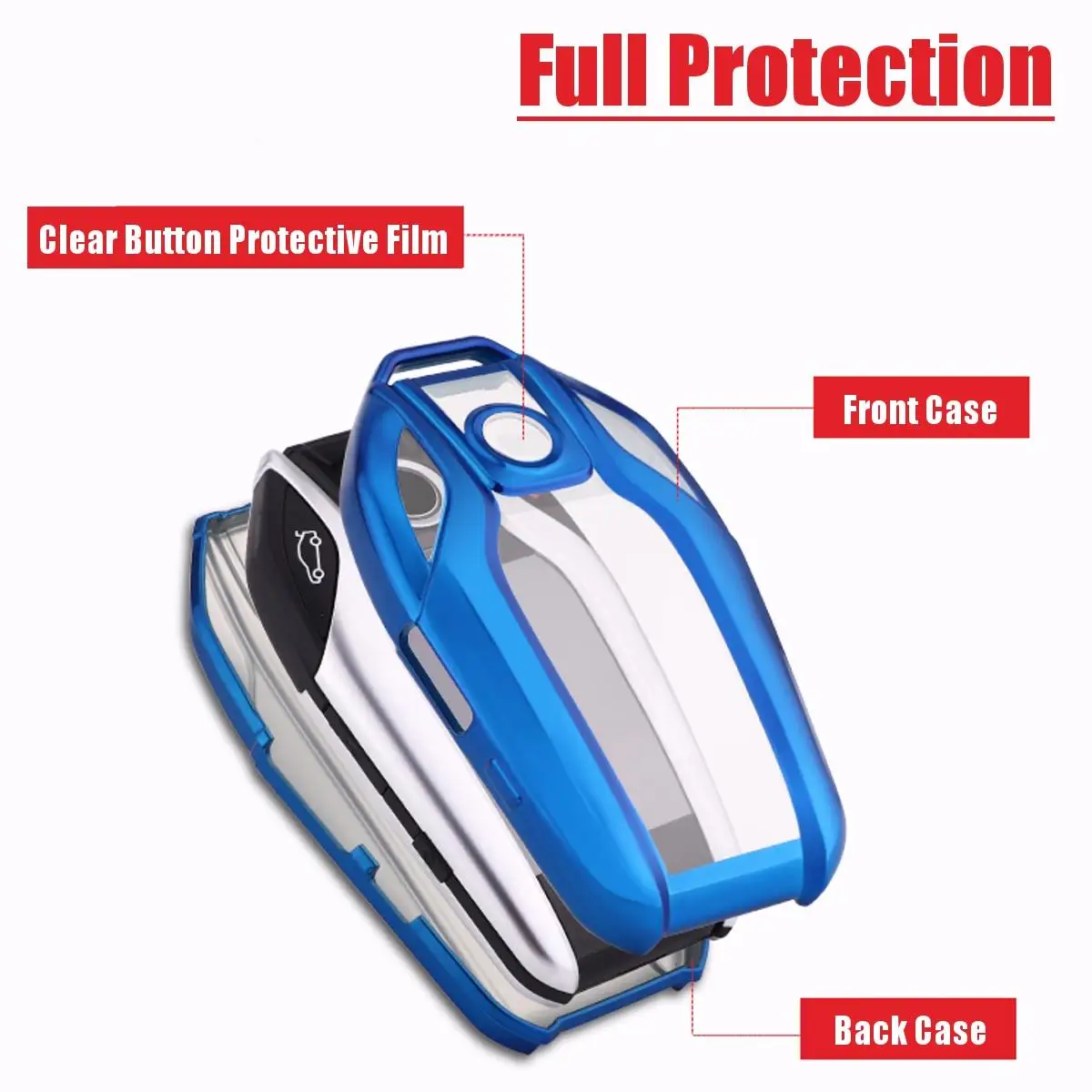 1x ТПУ Автомобильный светодиодный чехол для ключей аксессуары BMW 5 6 7 G11 G12 G30 G31 G32 i8