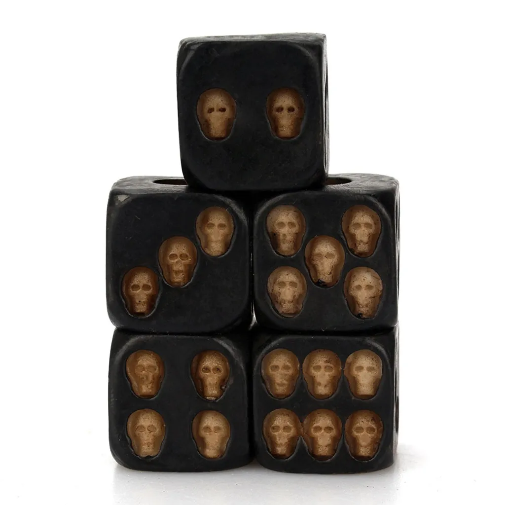 5pcs/set Creative Skull Bones Dice Six Sided Skeleton For Club Pub Party Game Toys Resin Children Adults #C | Дом и сад