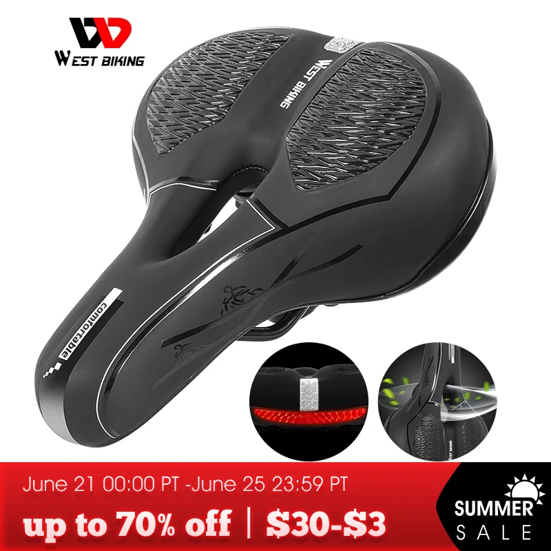 Широкое велосипедное седло утолщенное Велосипедное Сиденье ажурная