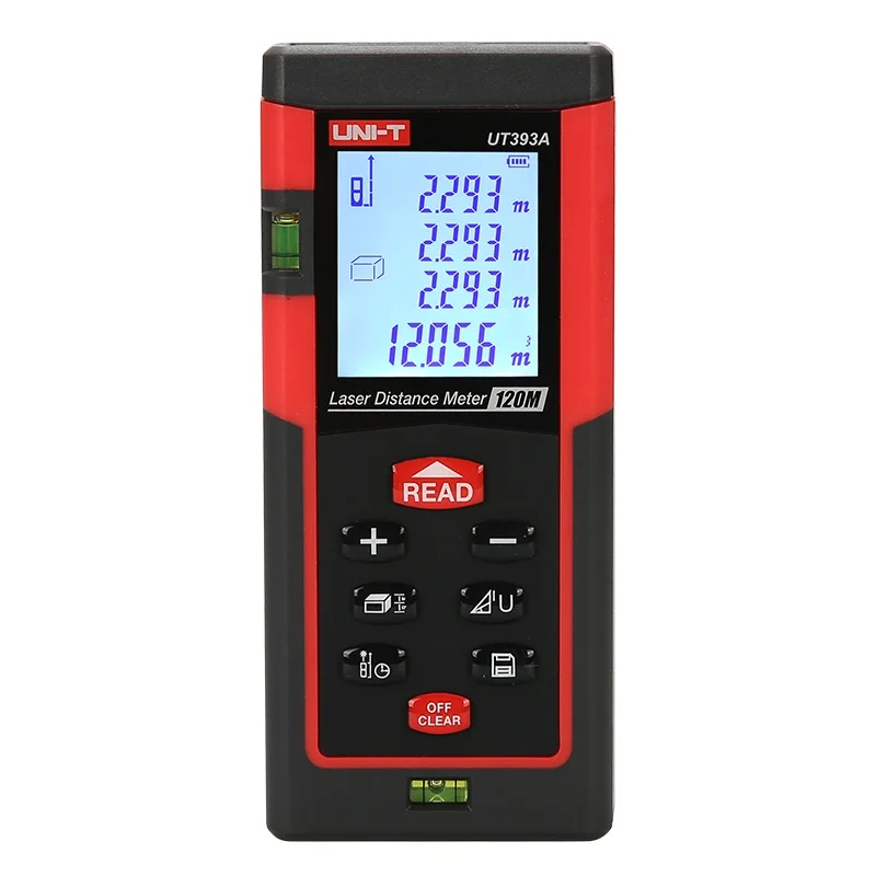 120m UNI-T лазерный дальномер 40 м 100 м цифровой дальномер UT390B+ UT393+ Электронная трена Лазерная Лента с измерением уровня линейка тест - Цвет: 120m
