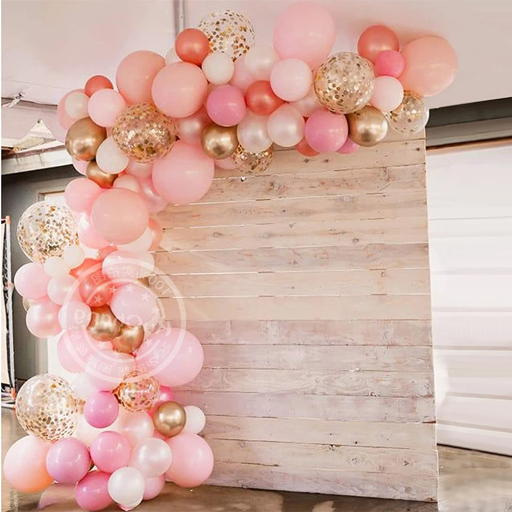 

Garland 110pcs Pink Balloon Arch Kit White Gold Confetti Latex Balloons Valentines Day Wedding Birthday Party Decoration