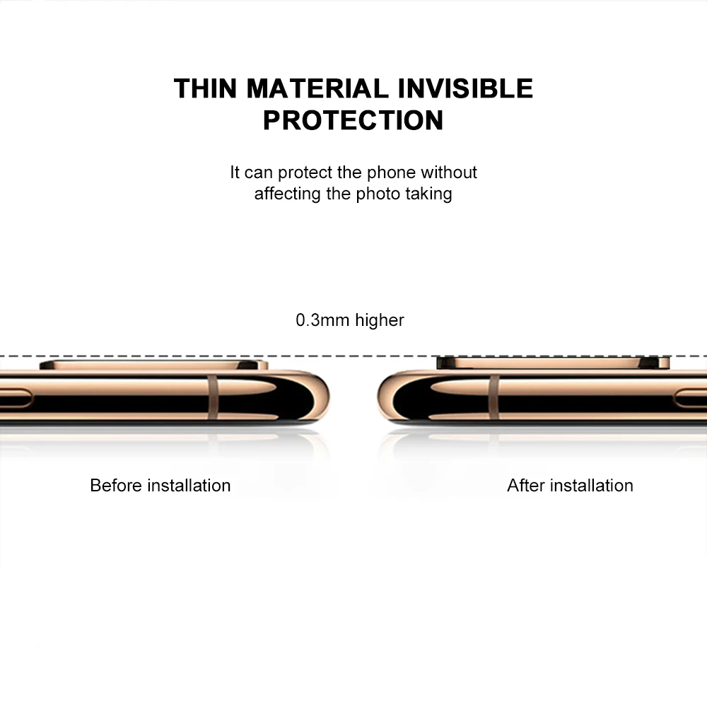 Алюминиевый чехол для телефона с объективом камеры для IPhone 11, защитное кольцо для IPhone X XS MAX, защитный чехол для камеры