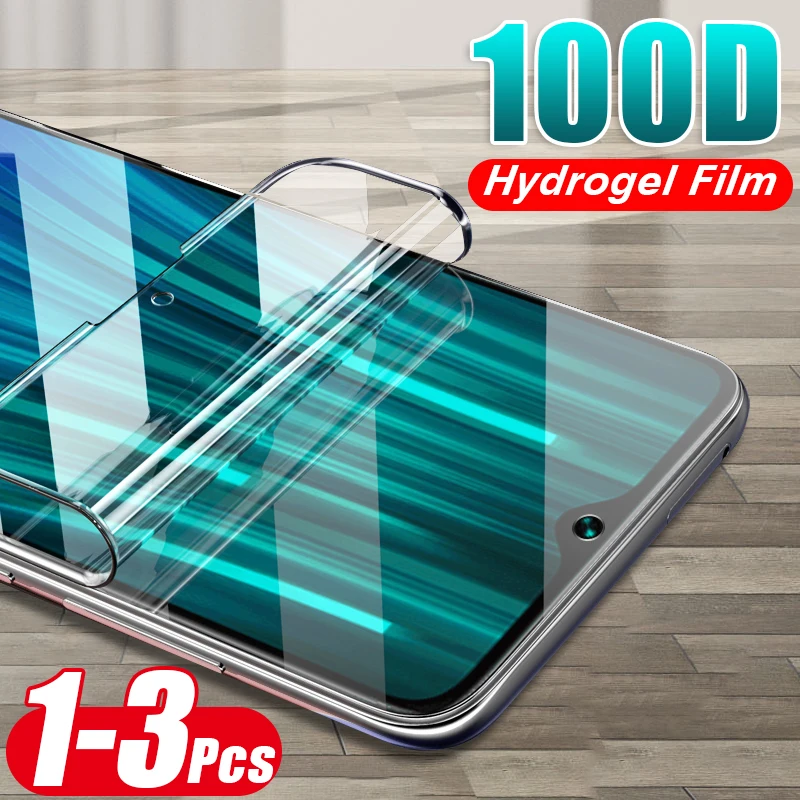 1 3 шт 100D Защитная Гидрогелевая пленка для Xiaomi Redmi 9T K20 Note 8 7 Pro A1 A2 A3 Lite мягкая