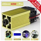 Модуль лазерной головки с ЧПУ, 40 Вт, 450 нм, TTL лазер для лазерного резака, гравировального станка, древесины, МДФ, акрила, режущего инструмента