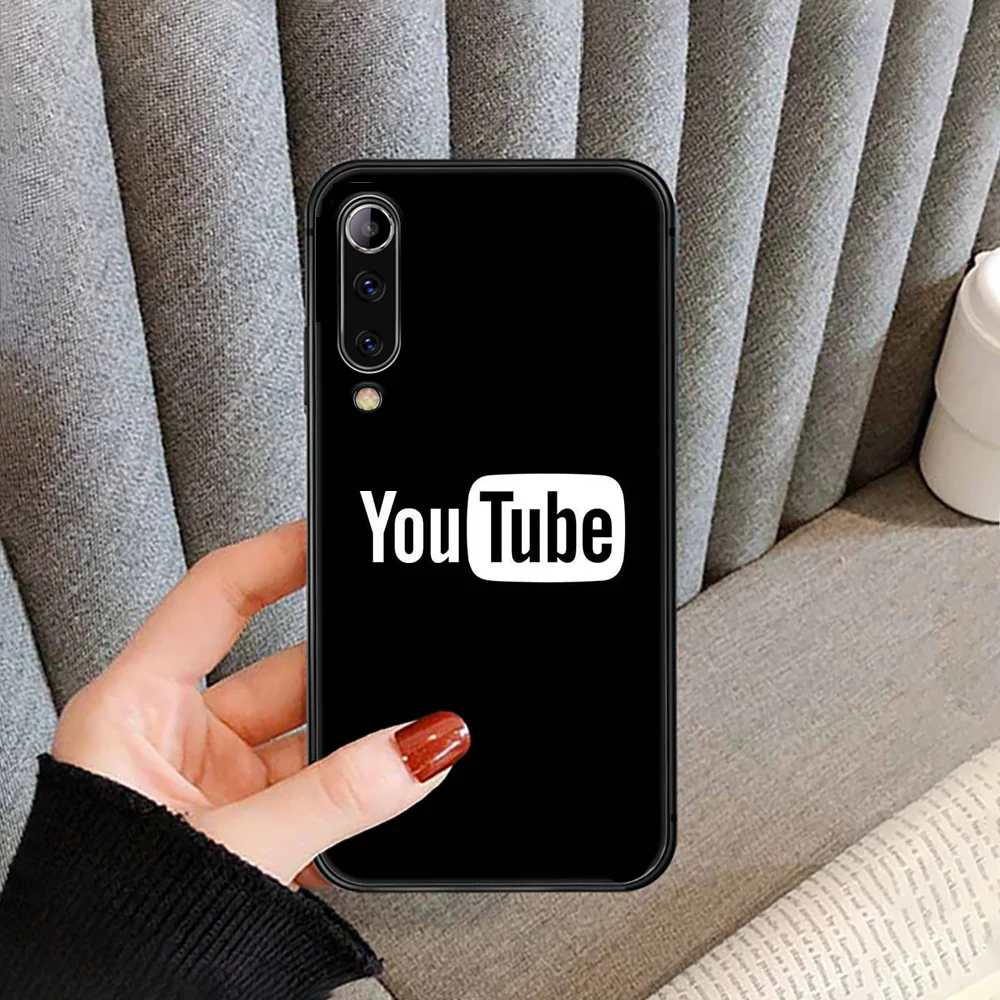 

Video Youtube Phone Case cover For XIAOMI redmi note K 4 5 6 7 8 9 10 20 30 3 A X Pro ultra black Etui luxury hoesjes soft