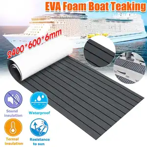 2400x600x6 мм самоклеющиеся поролоновые тиковые настила EVA Foam судовые напольные принадлежности для лодок аксессуары для листов морской серый черный