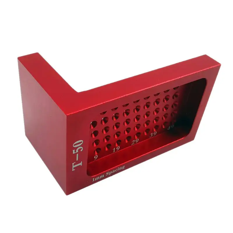 

L9BE T50 T-type Hole Positioning Ruler Aluminum Alloy Wood Gauge Woodworking Scriber