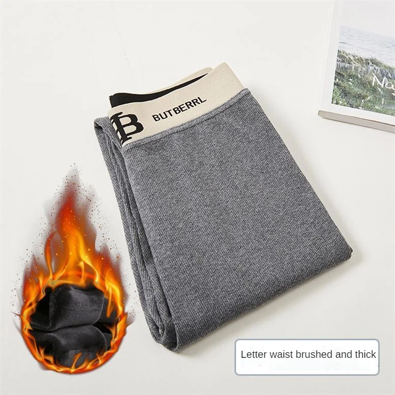 Invisible Double Zipper Open Crotch Pants Women's Cashmere In Autumn Winter Convenient for Outdoor Sex Warme Bequeme Stretchhose