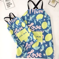 1pcs kitchen cotton aprons for parents and children sleeveless work household cleaning pinafore waterproof and oil proof apron