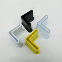 triangle iron foot cover corner l shaped angle feet pipe tubing end cover caps rubber blackwhiteyellowtransparent
