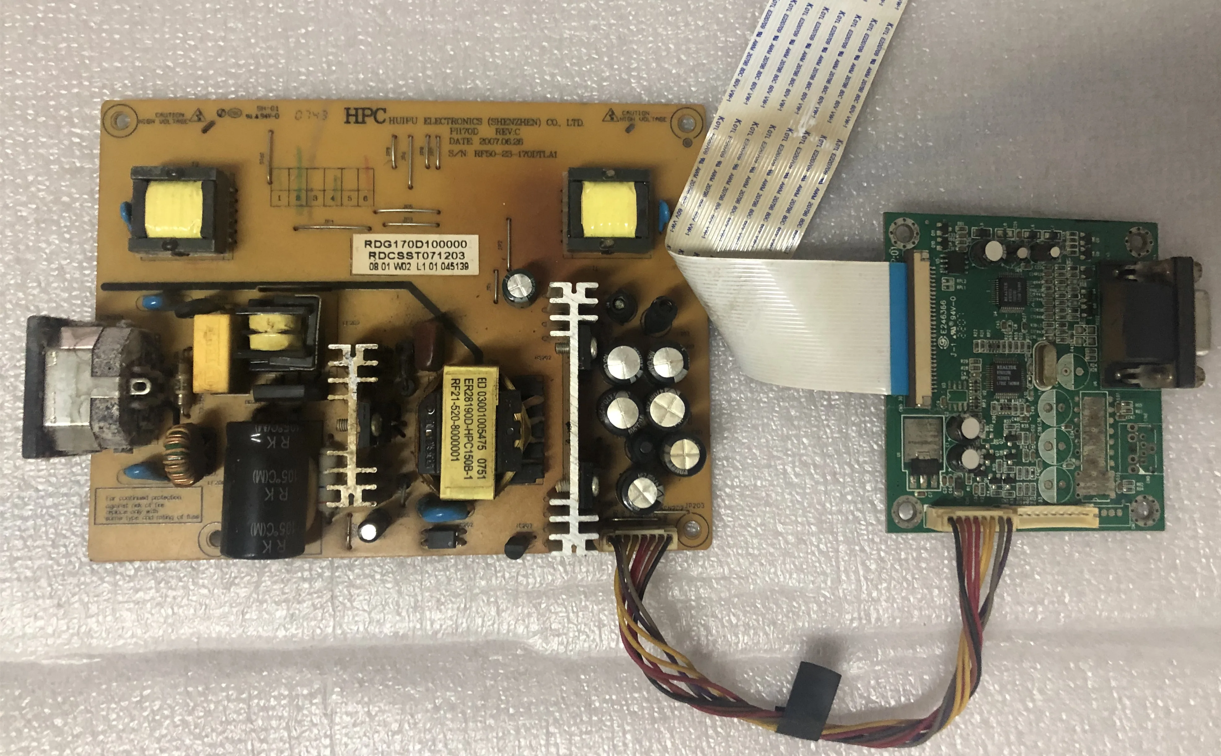 

Princeton AAA02F4 power board RF50-23-170DTLA1 high voltage board 4 lights