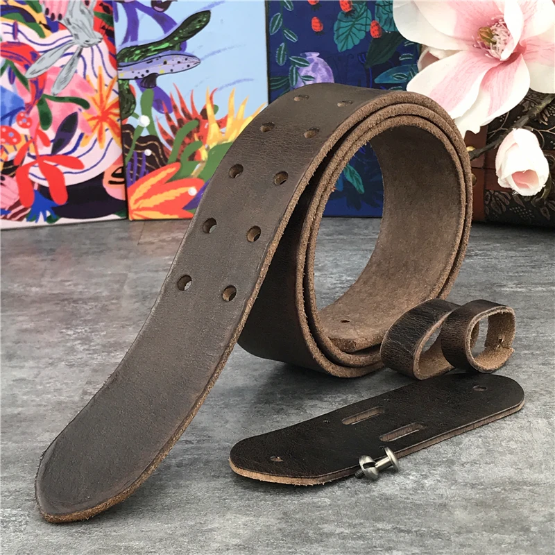 43MM Wide Double Buckle Belt Leather Belts Without Buckles Men Belt Ceinture Mens Leather Belts Without Buckles Jeans Belt SP18