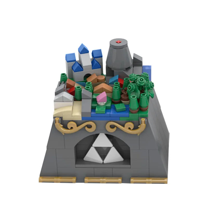 

Hyrule Castle Game Legends Zeldaed- Mini Hailar Scene Building Blocks military Master sword weapon Bricks Constructor Toys