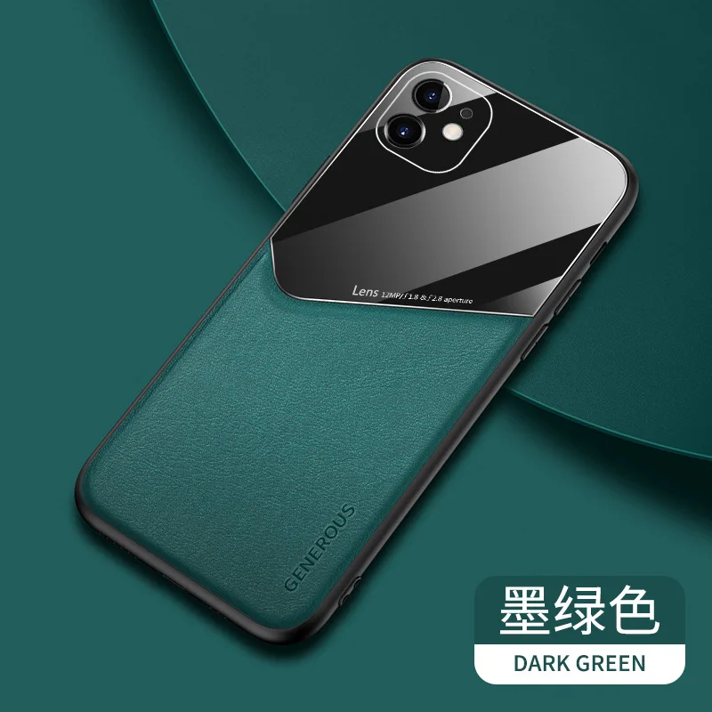 

Original Plexiglass Leather Soft Phone Case for Iphone 12 Mini 11 Pro Max 6 6s 8 7 Plus SE2 X XR XS Camera Protection Back Cover