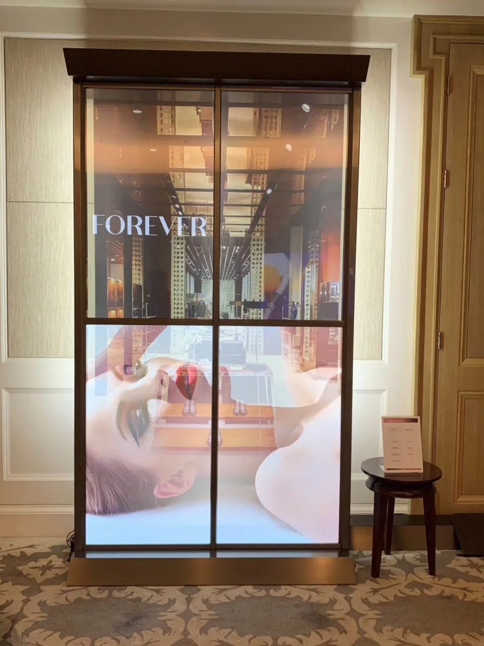 2*2 шт 55 ''дюймовый дисплей прозрачный oled-экран монитор мульти медиа рекламный