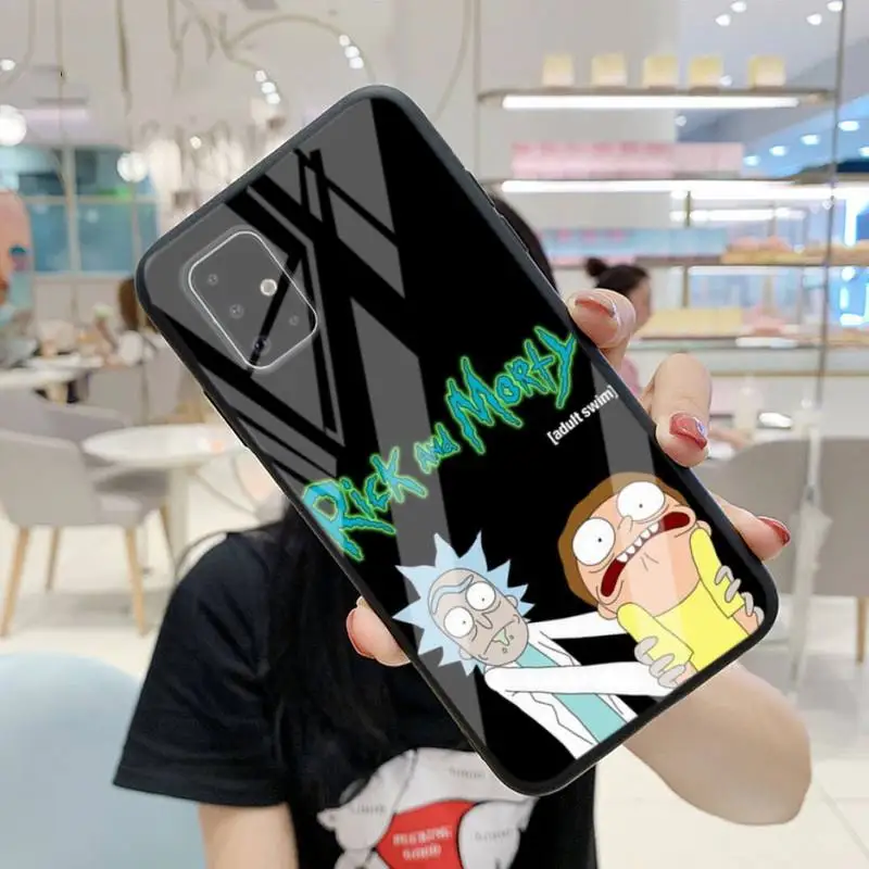

Cartoon Rick Anime Mortyes Phone Case For Samsung S6 7 Edge Plus 8 9 10 Plus Note8 9 10pro 10E S20 Plus Ultra A7 Tempered Glass