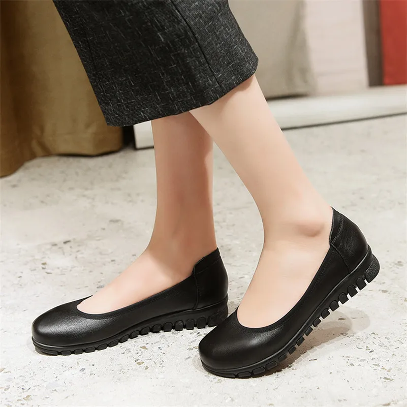 

Meotina High Heels Women Shoes Natural Genuine Leather Wedge Heel Casual Shoes Cow Leather Round Toe Pumps Female Big Size 33-41