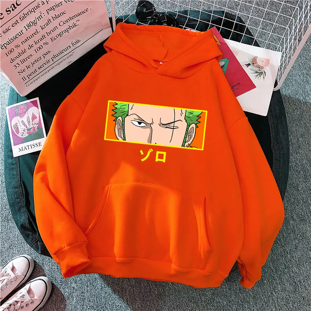 

Spring Casual Tops Roronoa Zoro One Piece Hoody womens Design Pure Cotton female Custome Pullover Printed Popular Anime Hoodies